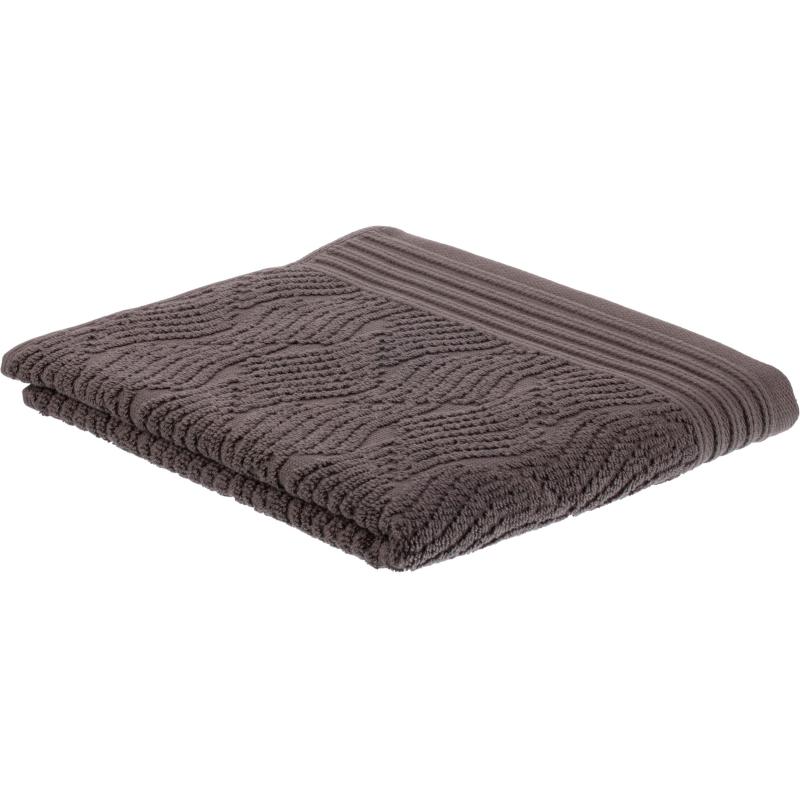 Полотенце махровое банное бордюр Жаккард 70х120 см ,500 г/м2, Антрацит