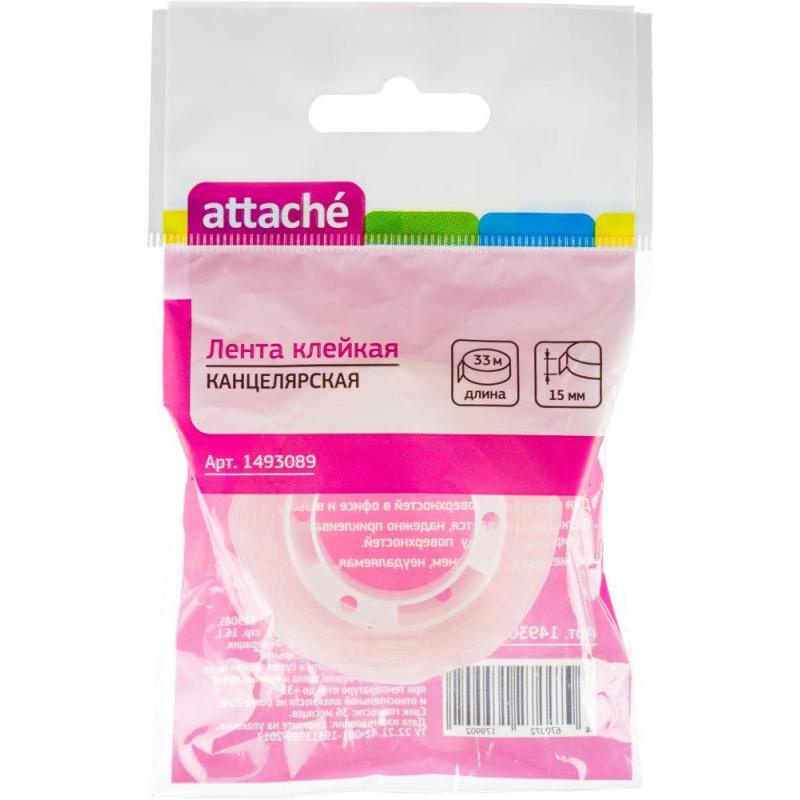 Клейкая лента канцелярская Attache 15x33, подвес