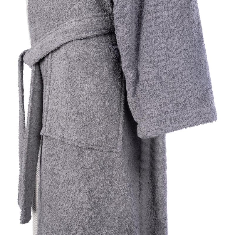 Халат Махровый Мужской  DELRAY Кимоно антрацит, L-XL, 300 гр/м2