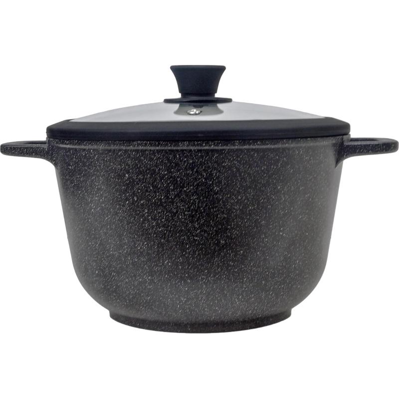 Казан 5 л. с крышкой Panairo Harfe Black