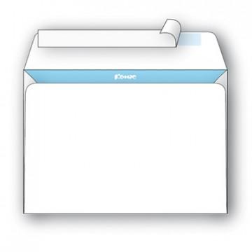 Конверт белый С5 стрип 162х229 80г КОМУС 100 шт/уп, 12 уп/кор