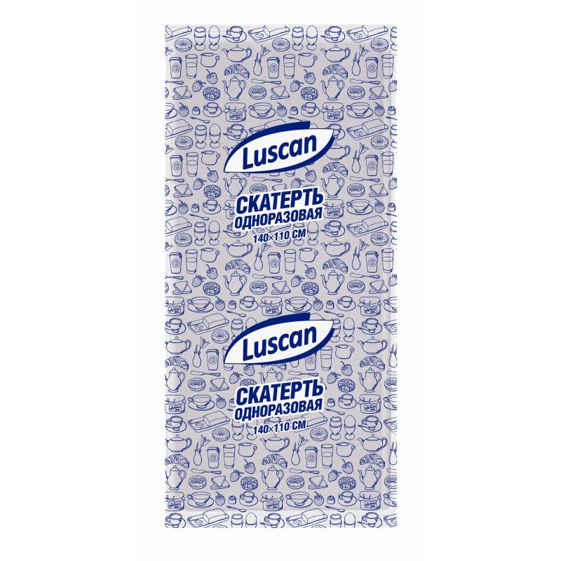 Скатерть одноразовая Luscan, 110х140см, белая