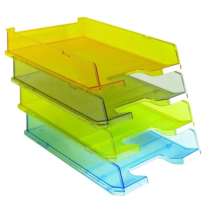 Лоток горизонтальный HAN с инд.окном прозр.зеленый 1020/27