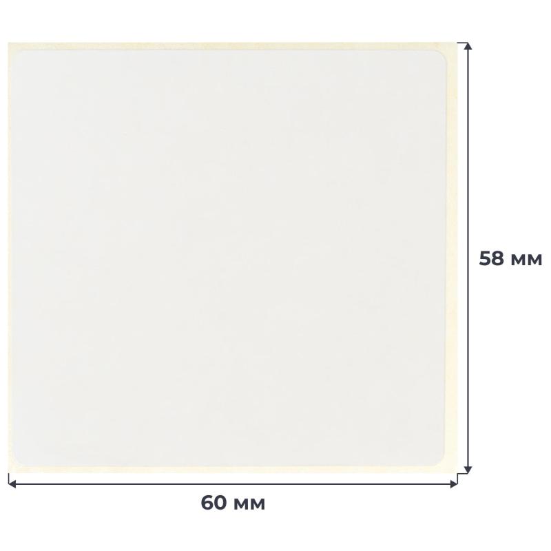 Термотрансферные этикетки ПГЛ 58х60, 700 шт/рул, вт.40, 40 рул/уп