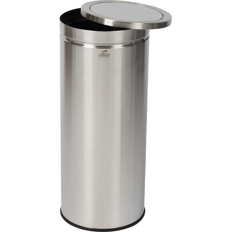 Ведро мусорное (урна) с качающ.крышкой нерж.сталь Luscan Professional 30л