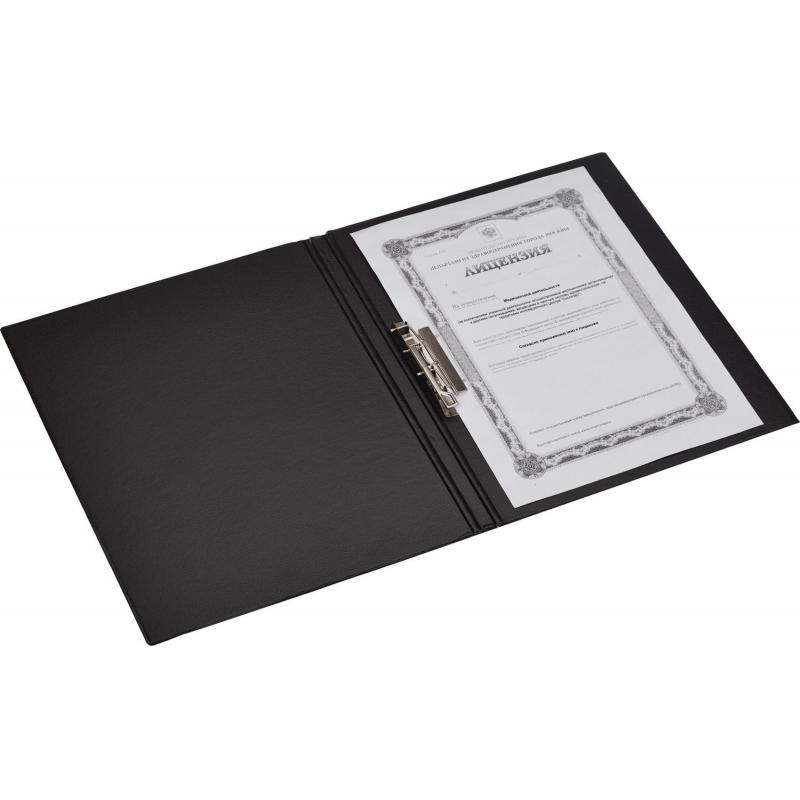 Папка с зажимом  черная Дания-Россия