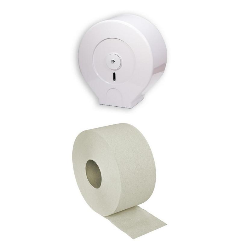 Бумага туалетная д/дисп 1сл серая втор 200ф 12рул/уп_Т-0024/Т-0024А