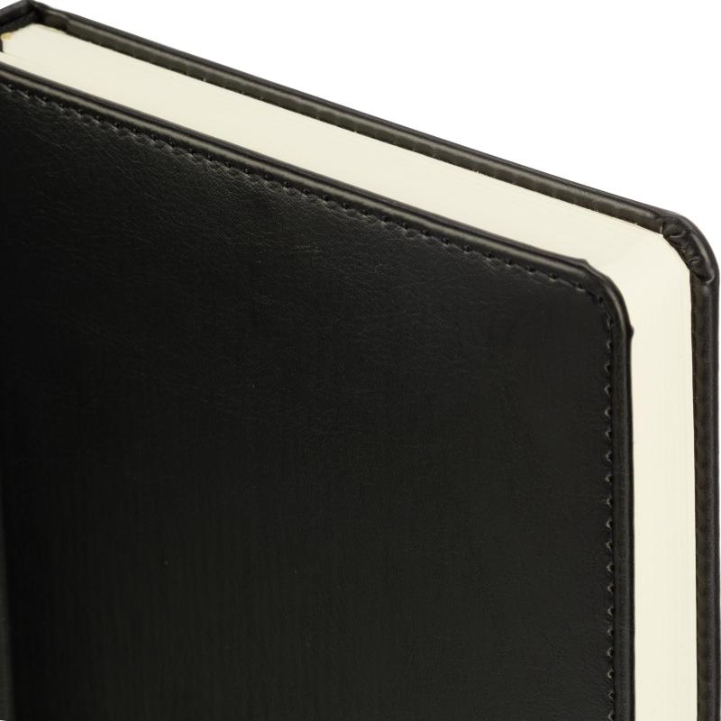 Ежедневник недатированный Attache А5, 160л, 138x213мм под кожу, черный