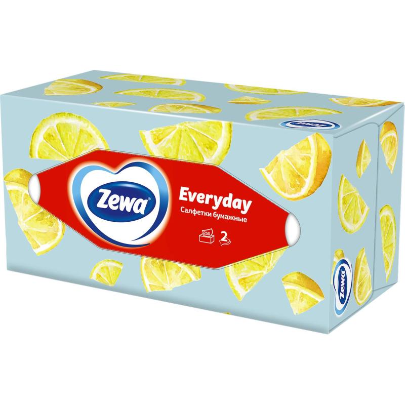 Салфетки косметические ZEWA Everyday 2-сл 250шт/уп 8679