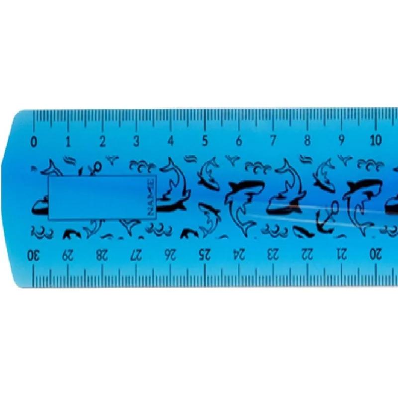 Линейка 30см Kores пластиковая повышенной гибкости цвет ассорти 42160