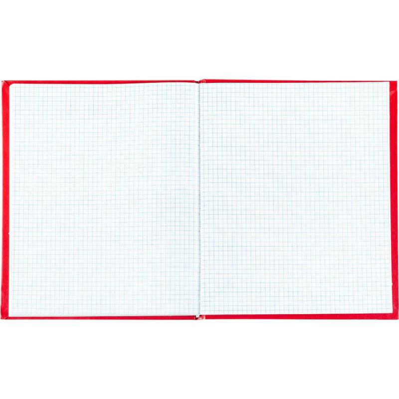 Книга учета 96л. в клетку офсет, обл.бумвинил красный
