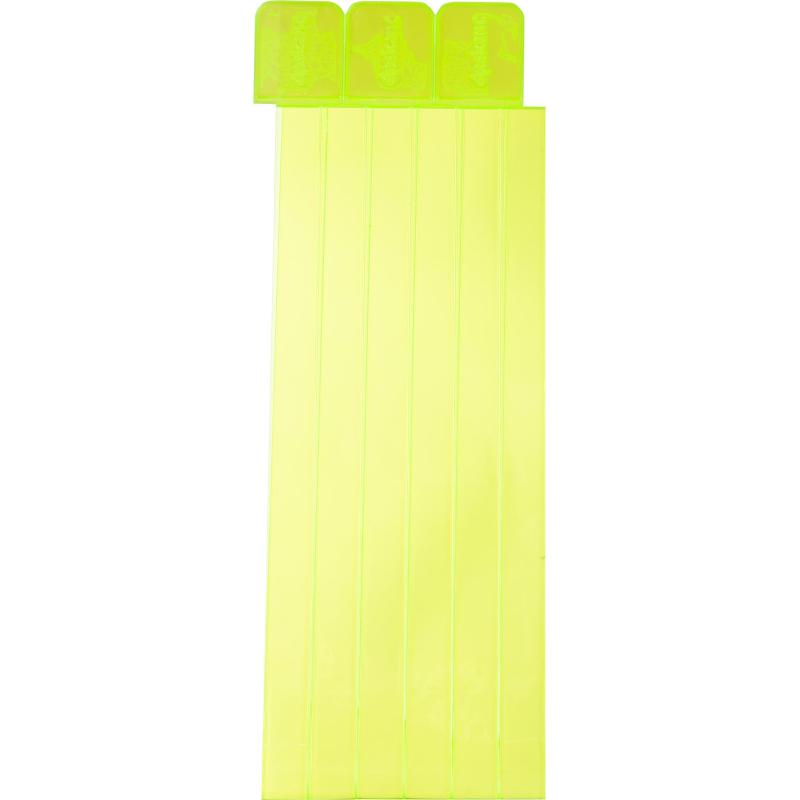 Закладки самоклеящиеся для книг,прямые,наб.6 шт,350мкм,желтый neon,2921-912