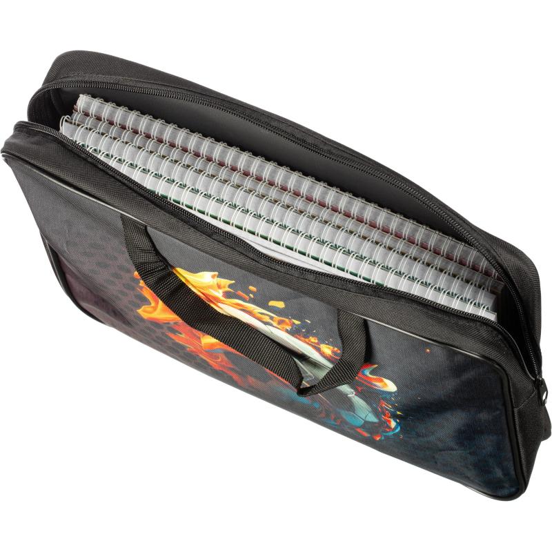 Папка школьника А4 с ручками + твердое дно,ШИРОКАЯ ПШ-11,ОГНЕННЫЕ ИГРЫ