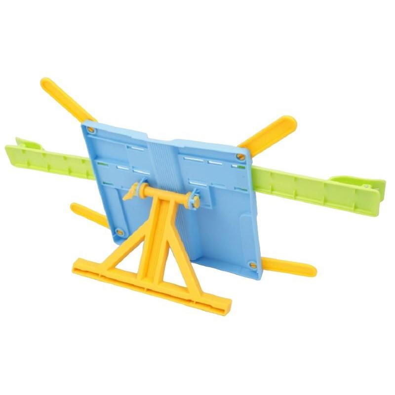 Подставка для книг с боковыми зажимами,пластик, голубая