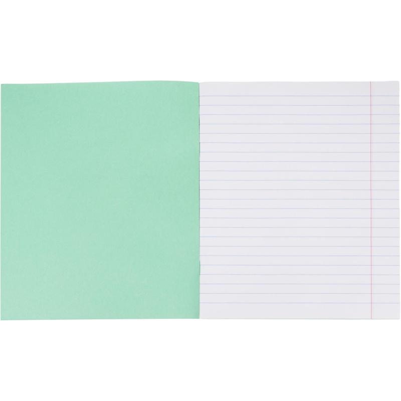 Тетрадь в зеленом офсете 18л.,  линия, штука, внутр.блок 100% белизна