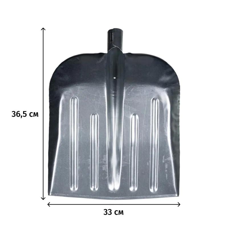 Лопата для уборки снега СИБРТЕХ стальная 33х36,5 см без черенка (61536)