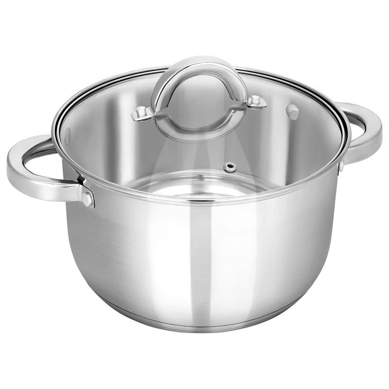 Кастрюля нерж Rondy 5,0л , D=23,5cм, SH07503