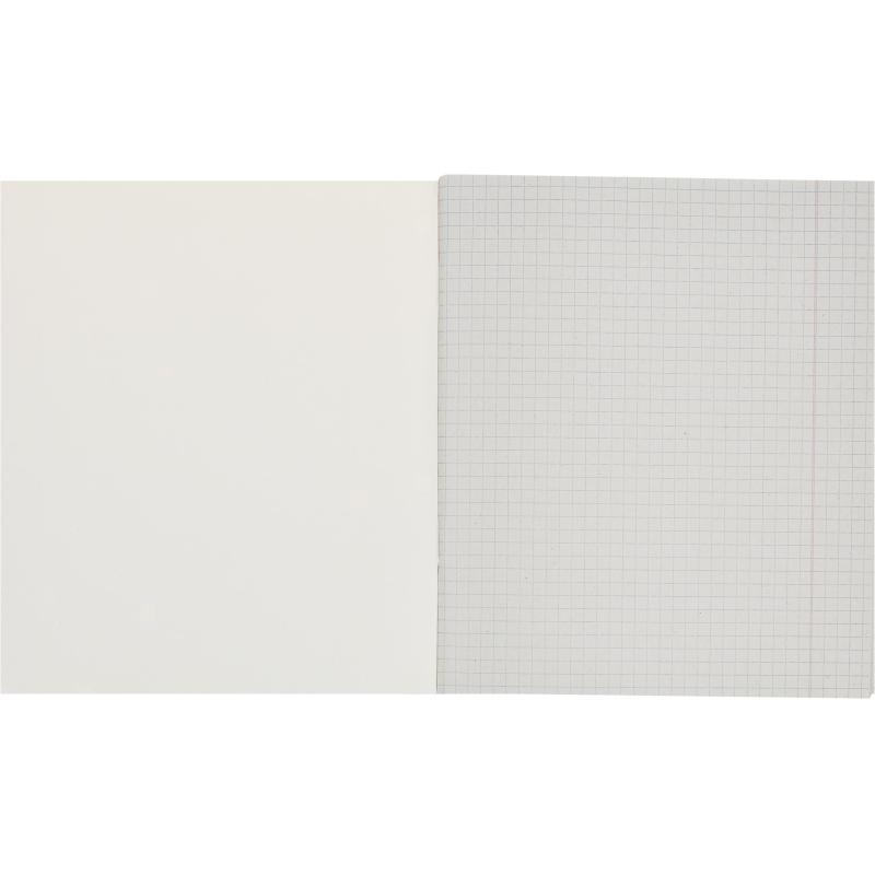 Тетрадь общая А5,48л,кл,скоб,офсет-2 Ice фиолет/красная