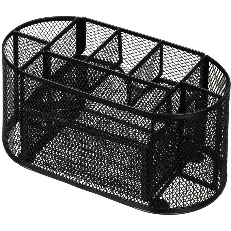 Подставка-органайзер д/канц.мелочей Комус 9отд мет сетка 220х110х105мм черн