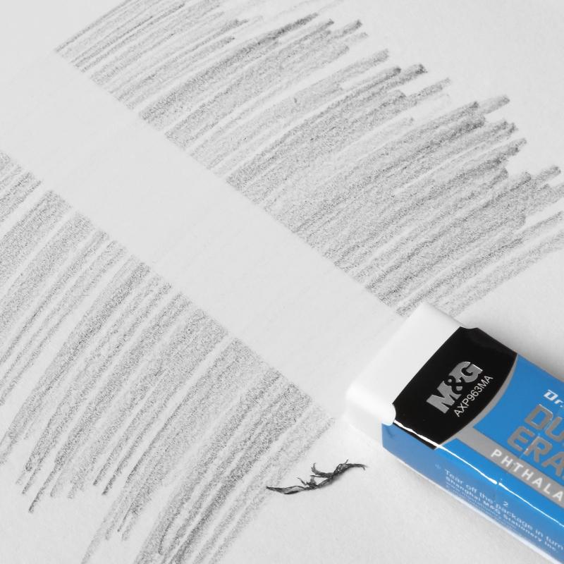 Ластик прямоугольный M&G,53x20x11 мм,белый, карт.упак. AXP963MA