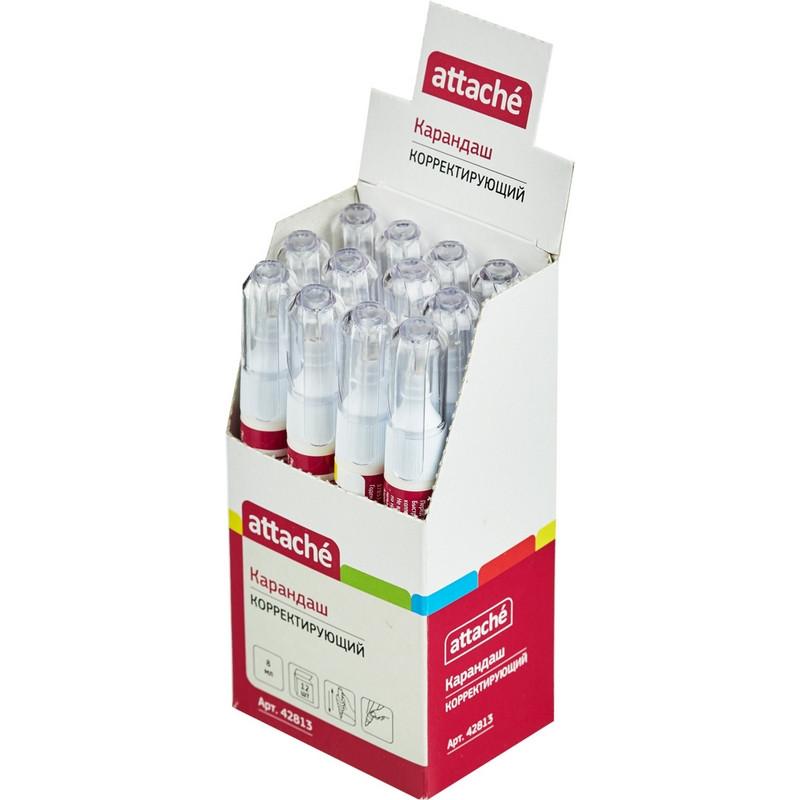 Корректирующий карандаш 8мл ATTACHE, шариковый наконечник 84034