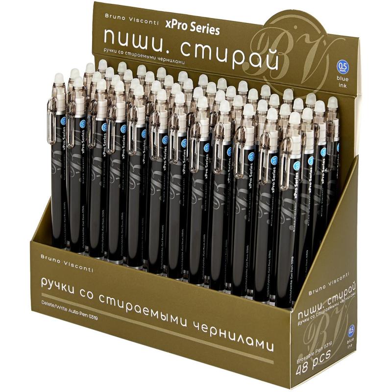 Ручка гелевая авт.со стир.черн DeleteSlimClick.xPro Nero0,5мм,син20-0319/11