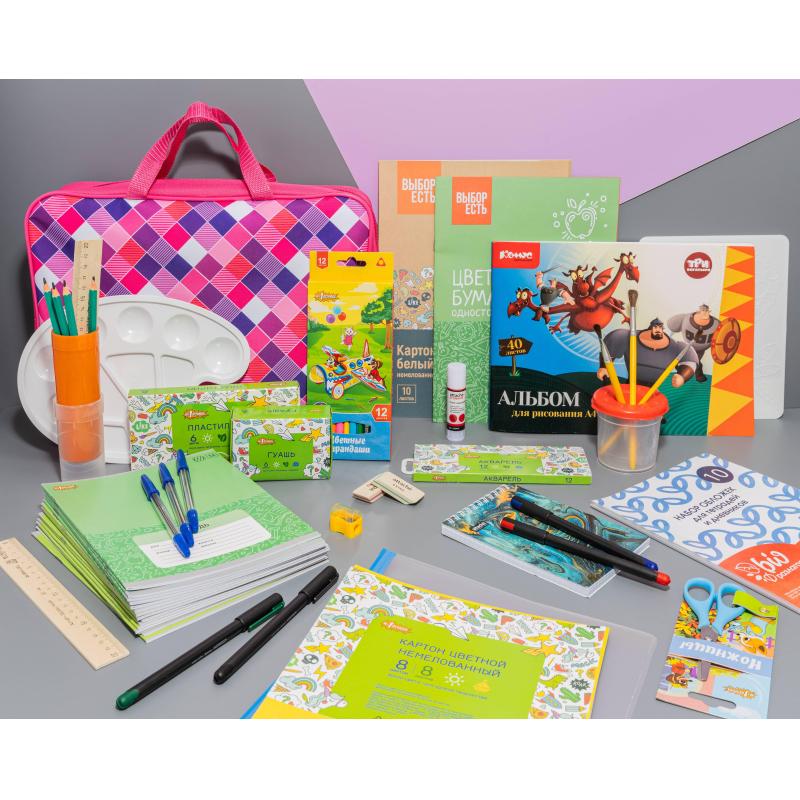 Набор первоклассника Комус Класс 60 предм, для девочки