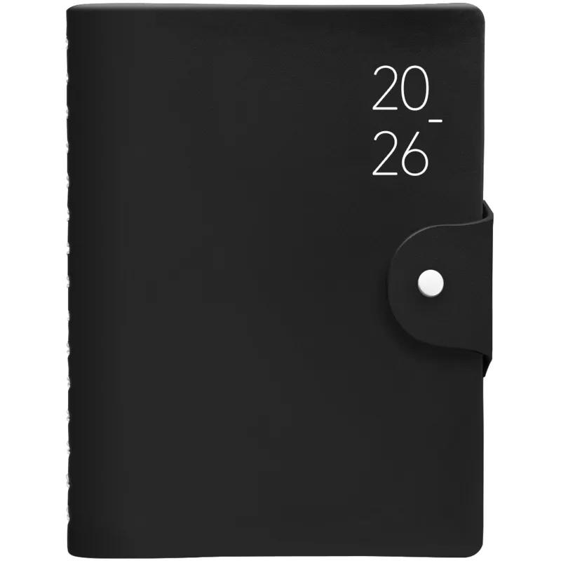 Ежедневник датированный 2026 IF 14х20см 160л, на спир, Basic I1751emb/black
