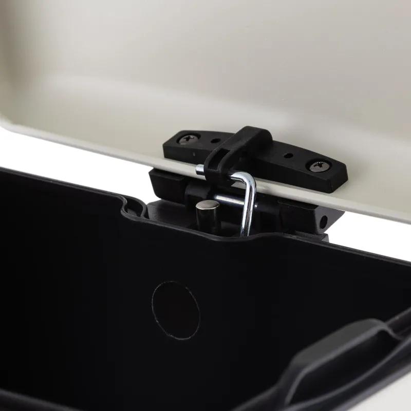 Ведро мусорное с педалью и доводчиком Luscan 6л,бежевое,прямоуг,металл