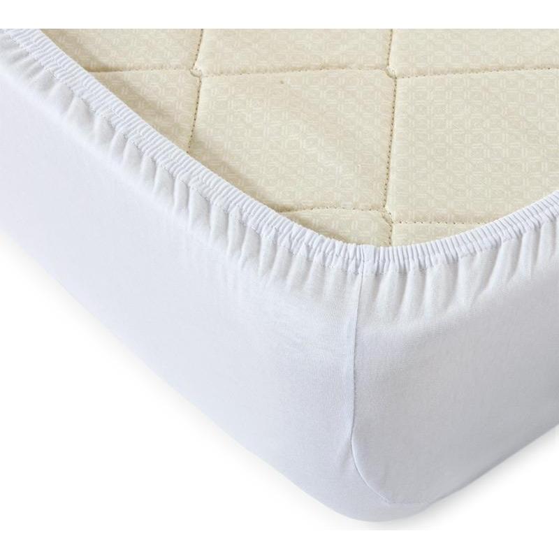 Простыня трикотажная на резинке 90х200х20см, 125г/м2, белый