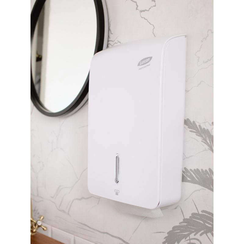 Диспенсер для полотенец лист Luscan Prof Etalon Z-слож maxi белый 151061