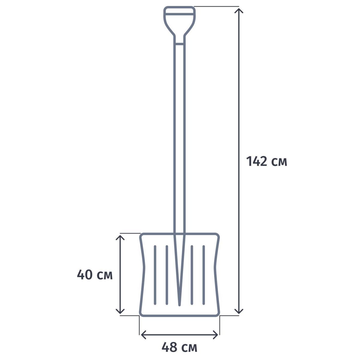 Лопата д/уборки снега из поликарбоната ЭТАЛОН ORIGINAL_GPLP001
