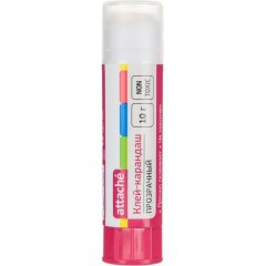 Клей-карандаш 10г Attache прозрачный