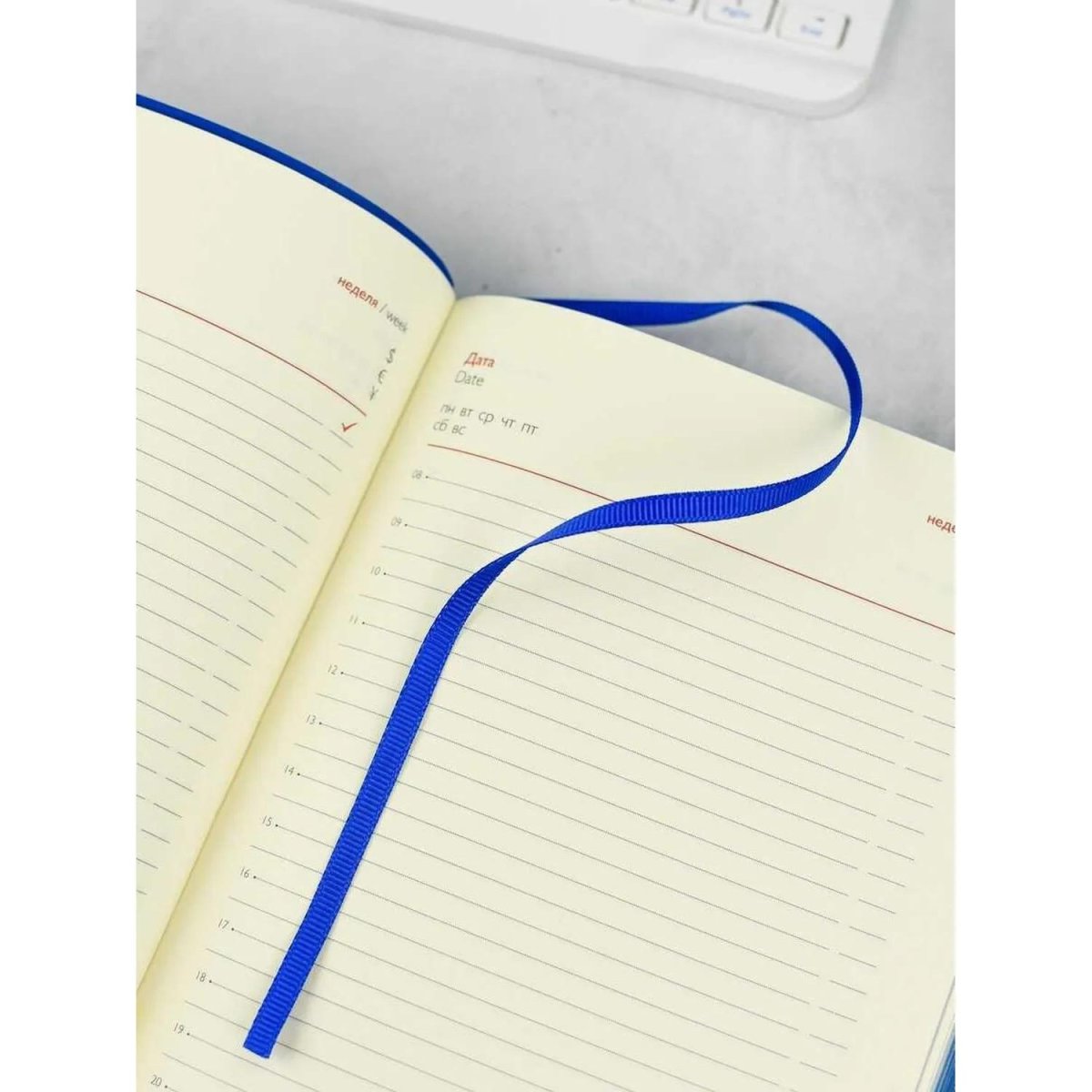 Ежедневник недатированный А5 ВАЧЕТТО СИНИЙ кожзам,мягк,тонир.офс,160л 67253