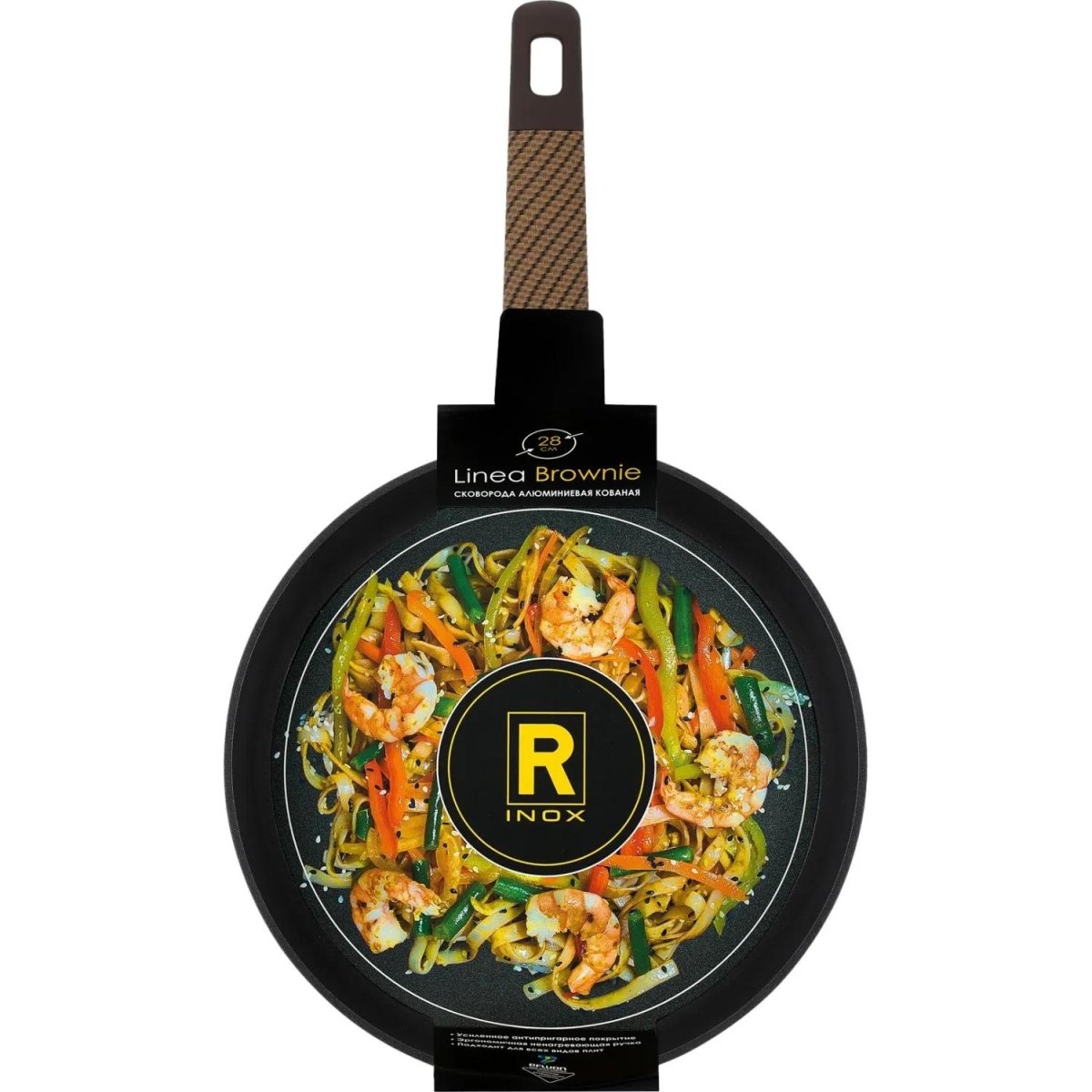 Сковорода 28х5,8 см Linea BROWNIE (индукция)