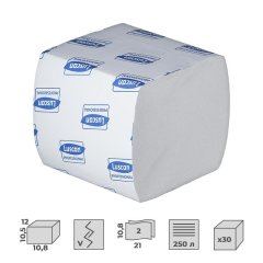 Бумага туалетная д/дисп Luscan Professional 2сл бел вт см 250л 30пач/уп