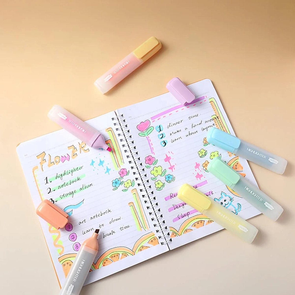 Набор текстовыделителей Deli EU629,скош.нак 1-5мм, 6 цветов