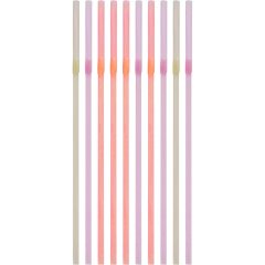 Трубочка для коктейлей 210 мм,d5 мм,цвет в асс.,пласт.гофроизгиб,250 шт/уп