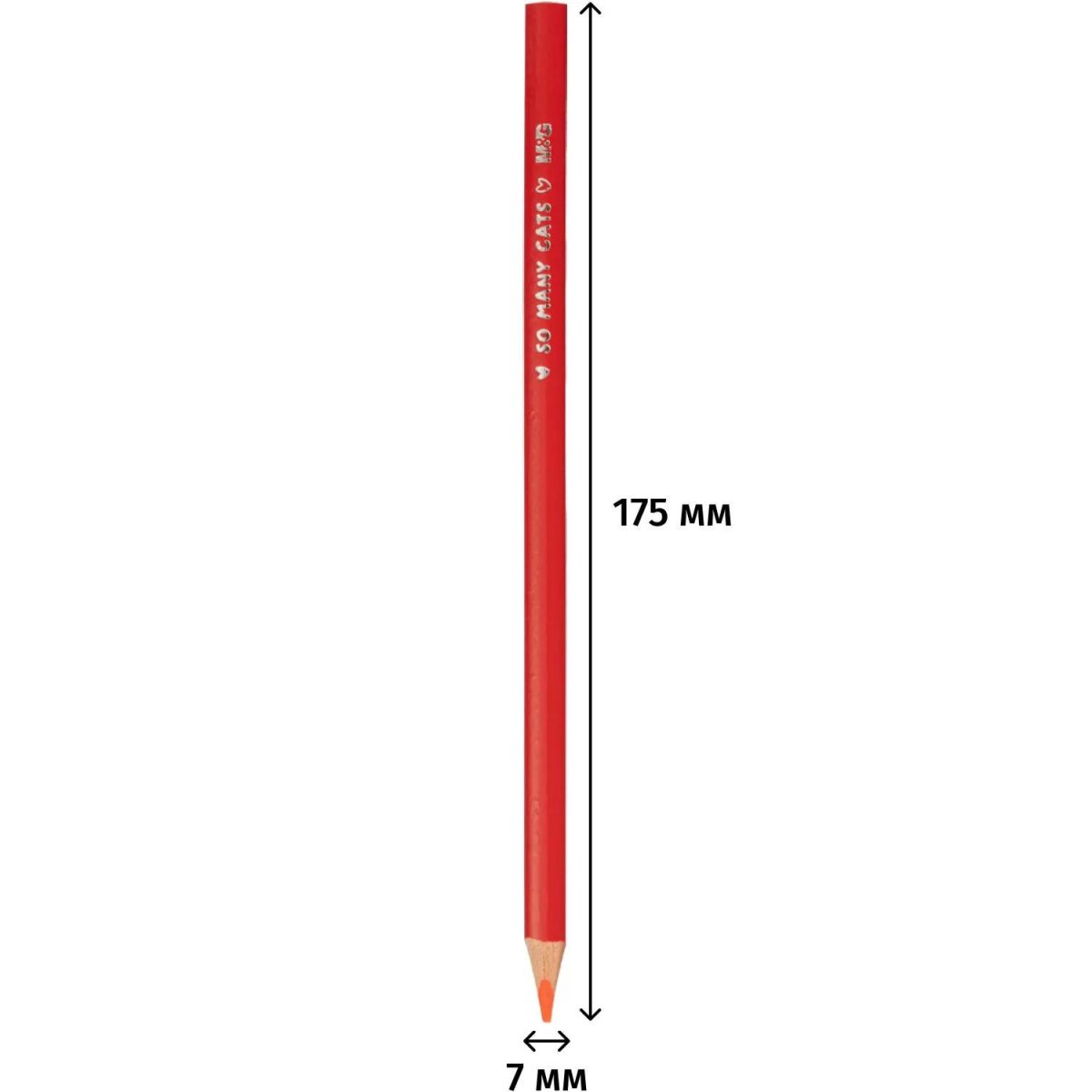 Карандаши цветные So Many Cats деревянные трехгранные, 12 цветов в наборе
