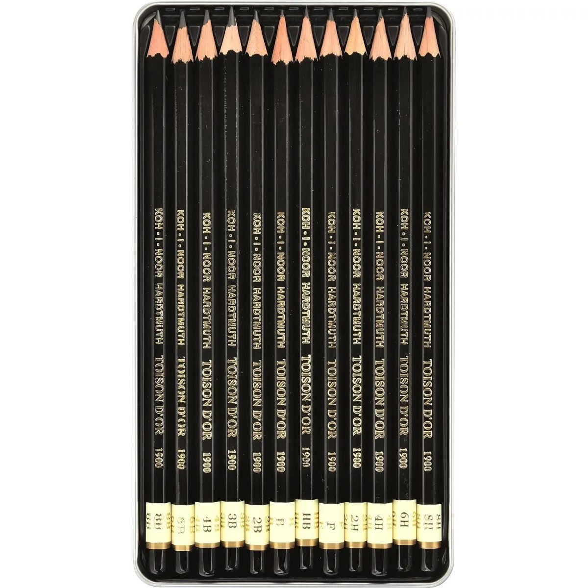 Набор карандашей черногр TOISON D`OR 1902 ART 8B-8H 12шт мет.к.1902012009PL