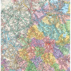 Карта настенная 'Железные дороги России и сопр.гос'1:3млн.2,90х1,61м,КН129