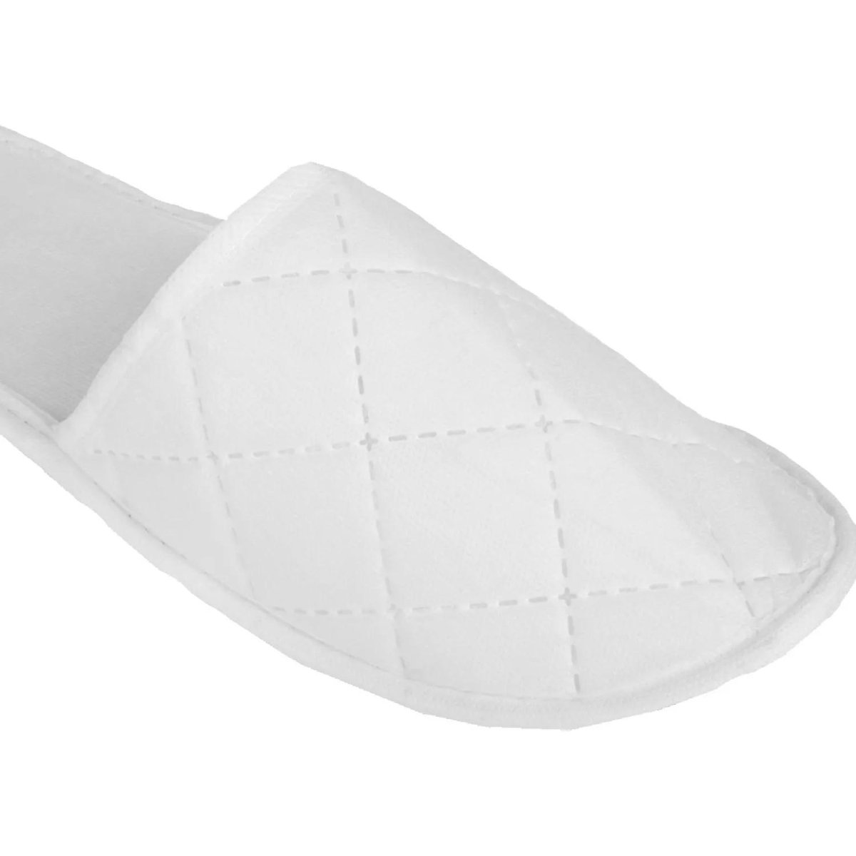 Тапочки одноразовые закрытый мыс белые стеганый спанбонд 100 пар
