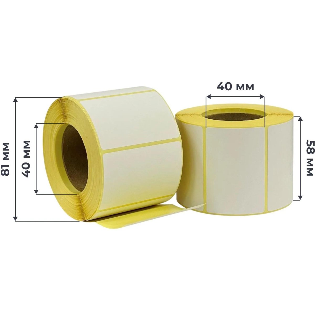 Термоэтикетки ЭКО 58х40, 700 шт/рул, вт. 40, 36 рул/уп