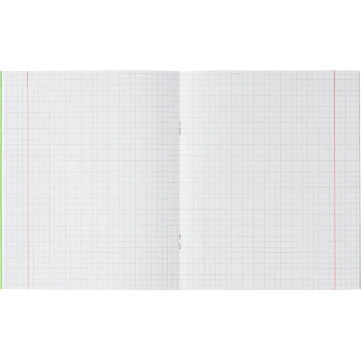 Тетрадь в зеленом офсете 18л, клетка уп. по 20 шт./запайка, 100% белизна