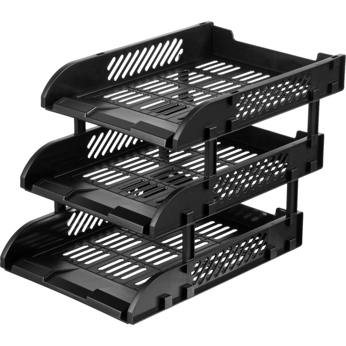 Лоток горизонтальный для бумаг Deli E9213,сбор,черн,325x241x255мм,3шт/наб