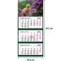 Календарь настенный 3-х блочный 2026 Attache, 305х675, Цветущая ветка, 80г