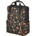 Рюкзак Квадро Грибы, темный, 1 отд., 3 кармана,37х28х13