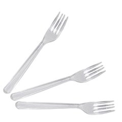 Вилка одноразовая прозрачная, 18 см, ПС 2000шт./кор