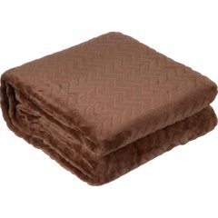 Плед микрофибра Luscan, фактура кофейный 200х220