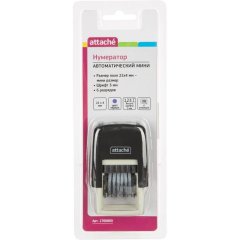 Нумератор автоматический мини Attache 6 разрядов 3 мм 7836